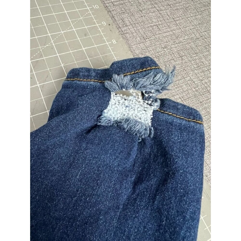 Big But Adorable Women's Denim Jeans 3XL Dark Wash Distressed Style JBBA-817 New - Picture 8 of 9